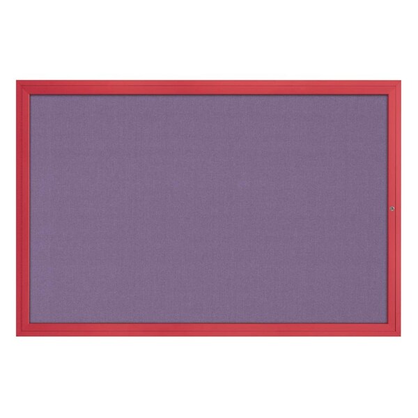 United Visual Products Slim Enclosed Corkboard, 24"x36", Bronze Alum Frame/Cork UVEB2436-BRONZE-CORK - main